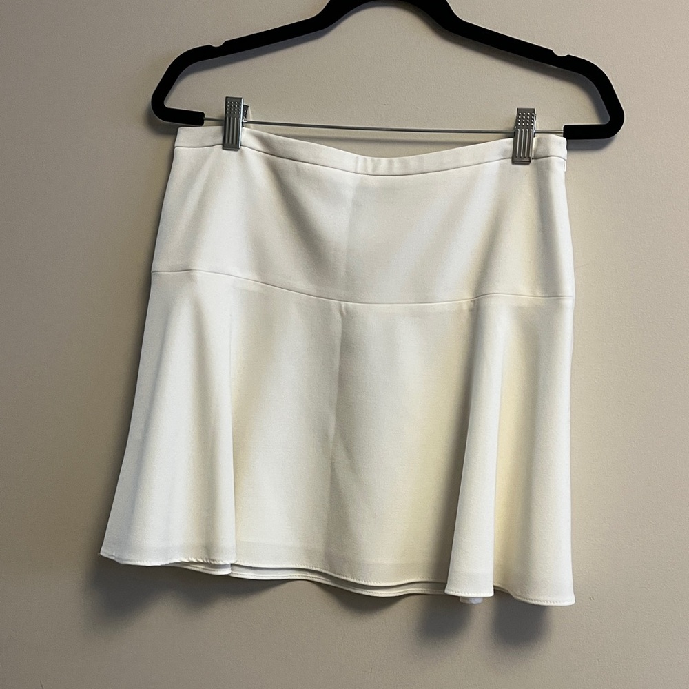 BCBGMaxAzria Cream Skater Skirt
